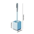 thumbnail image 3 of Plunger And Brush Set Dead Corner Toilet Brush Bathroom Cleaning Brush Toilet Long Handle Wall-Mounted Plastic Soft Bristle Brush Set With Base Toilet Brush Set, 3 of 8