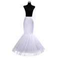 thumbnail image 3 of Robe de Mariée Sirène Queue de Poisson Blanche Jupon de Mariée (Blanc, Taille Unique), 3 of 9
