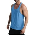 thumbnail image 2 of fatyb Workout Tank Tops for Men Racerback Bodybuilding Muscle Tee Sleeveless Athletic Exercise Shirts, 2 of 7