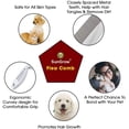 thumbnail image 3 of Peine para perros y gatos, 7,4 pulgadas, herramienta para desenredar el pelaje, peine de aseo y masaje, duradero, dientes de peine de acero inoxidable estrechamente atados, mango blanco, 1 pieza, 3 of 6