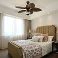 thumbnail image 3 of Tropical Ceiling Fan with Light 52 Inch Palm Leaf Ceiling Fan 5 ABS Palm Blades Glass Lampshade Chandelier Lighting Fixture 3-Speed Changes w/Remote Reversible for Kitchen Bedroom Living Room, 3 of 9