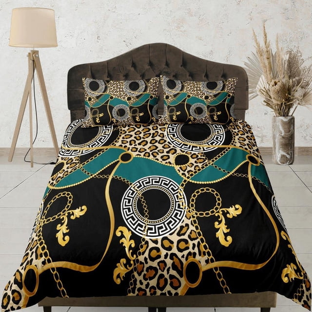 Juego de Funda Nórdica de Lujo Estilo Barroco Estético Juego de Cama Completo Decoración Victoriana