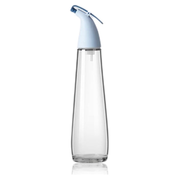 Bewildely Botella dispensadora de aceite, reutilizable, a prueba de fugas, salsa de soja, aderezo para ensalada, vinagre, recipiente para Cocina y Comedor Azul