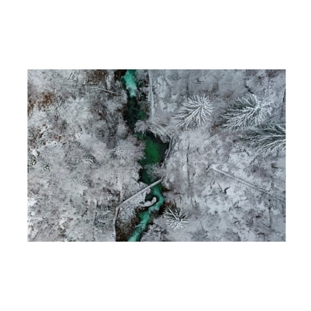 Canvas Wall Art - Jure Kravanja 'Blejski Vintgar, Slovenia' Wall Art for Living Room, Bedroom, or Office Décor by Trademark Fine Art - 19 x 12 Inches