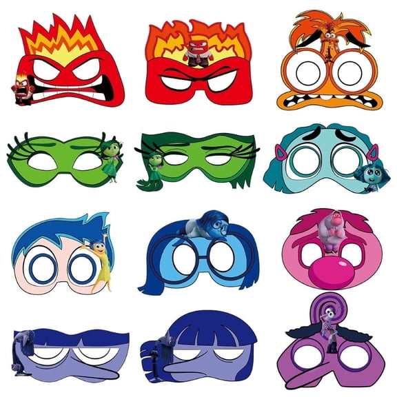 12Pcs Anime Themed Glasses, Party Supplies Photo Booth Prop Cartoon Character Cosplay Birthday Gift for Kids.