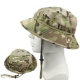 thumbnail image 4 of Grandest Birch Summer Outdoor Hat Camouflage Print Windproof Fixed Strap Round Brim Anti-UV Sunshade Lightweight Fishing Camping Climbing Unisex Cap Sunhat ,Gift, 4 of 7