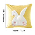 thumbnail image 5 of Caja Almohada Conejito Pascua 45x45cm Case Conejo Felpa (espalda Conejo) Amarillo, 5 of 5