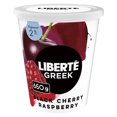 thumbnail image 1 of Liberté Greek 2% Extra Fruit Black Cherry Raspberry, High Protein, 650 g, 1 of 12