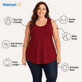 thumbnail image 7 of Afelkas Women's Plus Size Tank Tops Scoop Neck Sleeveless Stretch Tunic Shirts Wide Strap Basic Casual Undershirt for Everyday Wear Wine,XXXL, 7 of 7