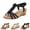 Black, variant on Women's Feather Decor Wedge Sandals Open Toe Casual Summer Footwear Beige 37