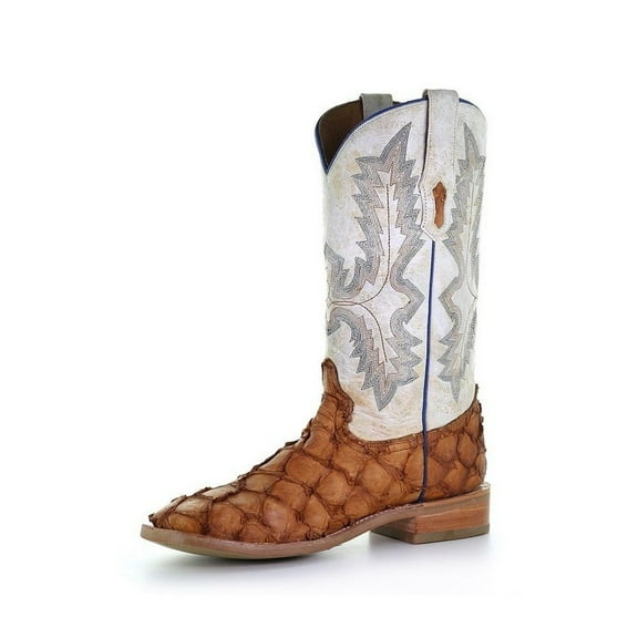 Corral Western Boots Mens Fish Pirarucu Embroidery Cognac A4050