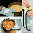 thumbnail image 5 of Yayeee Oven Mitts and Pot Holder Set of 2 Heat Resistant Kitchen Gloves Baking Hot Pad, White Cartoon Swan, 5 of 5