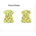 thumbnail image 3 of Emy Dola 2-7T Little Girls Green Floral Cotton Dress Princess Short Sleeve A-line Summer Dresses, 3 of 8