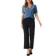 thumbnail image 2 of CAMISA DE CUELLO PETER PAN PARA MUJERES INSPIRE CHIC, CON MANGAS CORTAS Y PUFF, BLUSA DE CHIFFON, TALLA XS, GRIS AZUL, 2 of 6