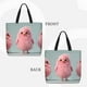 thumbnail image 2 of Fotbe Adorable Pink Fluffy Birds Bolsa Tote con Estampado para Mujer, Bolsos con Cremallera, Bolsa de Hombro Casual de Gran Capacidad con Bolsillos Internos, 2 of 7