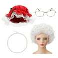 thumbnail image 2 of Christmas Holiday Decoration Set with Hat, Wig, Glasses, Gloves, and Necklace, Festive Party Costume Accessories, Fun Seasonal Outfit for All Ages, 2 of 5