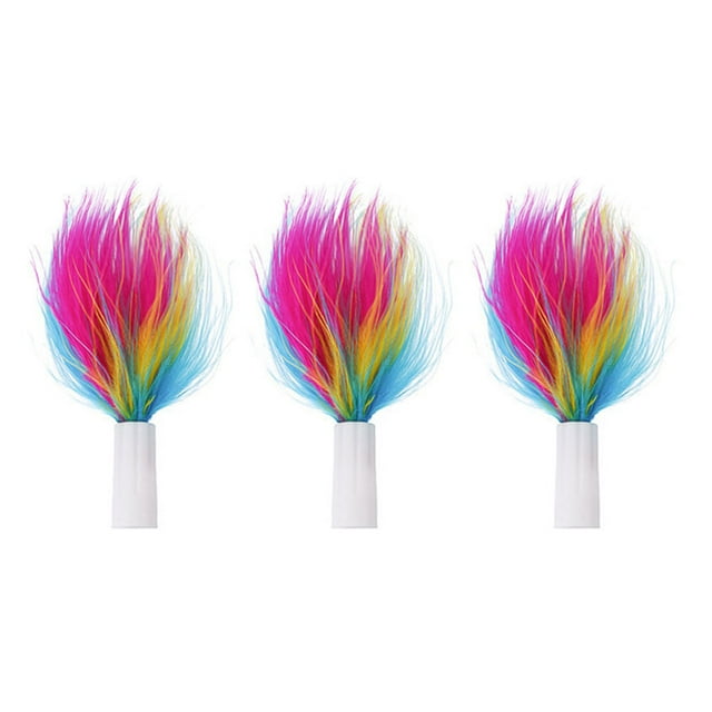 3 Pcs Auto Stick Feathers Replacement Head Interactive Electric Cat Toys Assorted Teaser Refills Replacement Teaser for Cat Toy 3Pcs