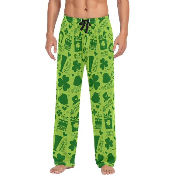 GZHJMY St. Patrick's Day Pajama Pants for Men, Lounge Pants Lightweight Men Pajama Bottoms with Drawstring Pockets, Christmas New Year Birthday Gifts, X-Large