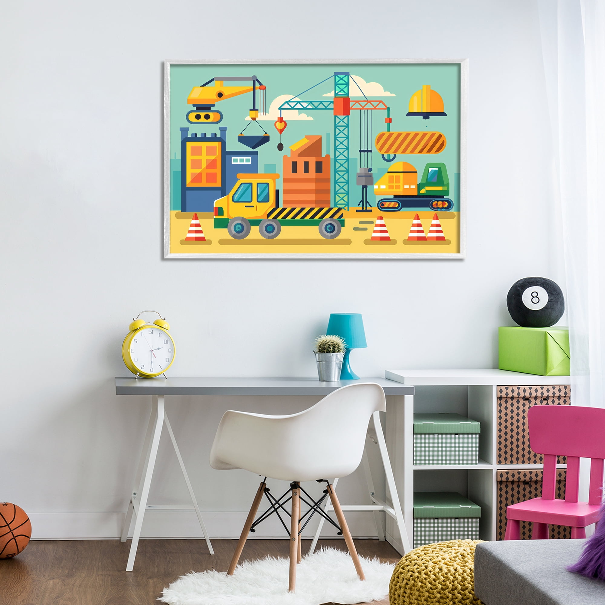 Stupell Industries Industrial Construction Site White Framed Giclee Art, design by Creative Studio