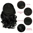 thumbnail image 5 of FSTDelivery Black Short Curly Human Hair Wigs for Women, Ponytail Extension Ladies Wigs Synthetic Natural Wigs Various Colors Available Daily Wear Party and Cosplay Soft Wigs 10 Inch Wigs, 5 of 7