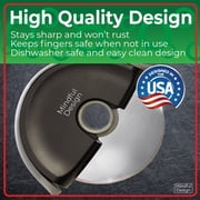 Mindful Design Pizza Cutter (Handheld, Black)