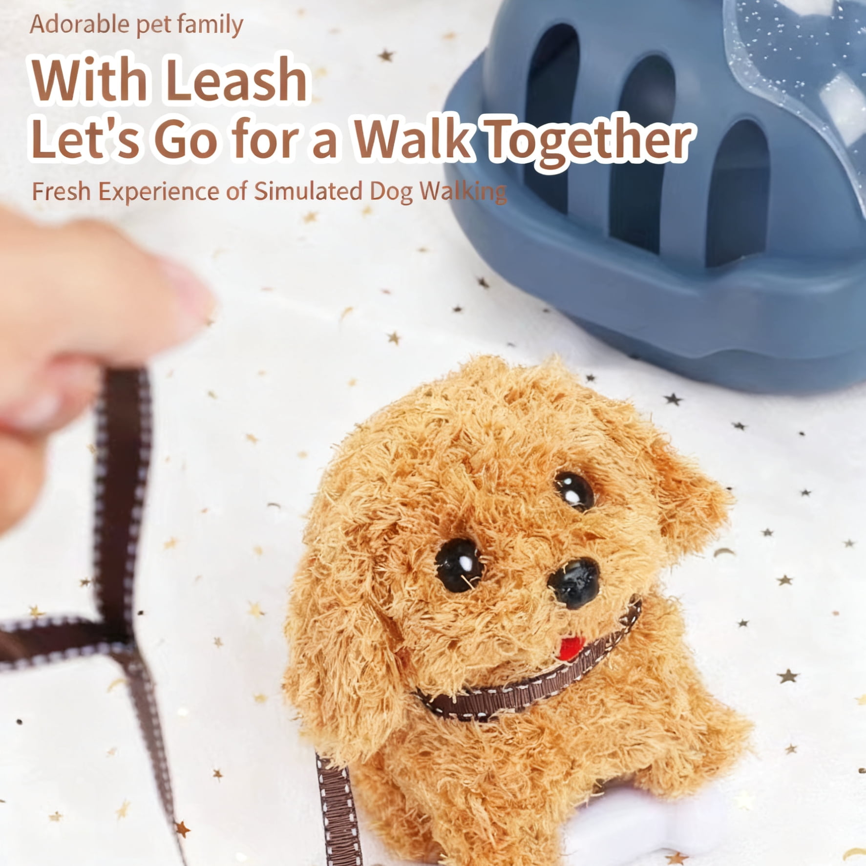 Interactive Plush Puppy - Walking, Barking & Wagging Robotic Pet Toy for Kids, Comforting Companion with Soft Fur