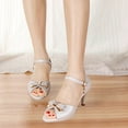 thumbnail image 6 of BONIXOOM White Sandals Woman Clearance Fall Buckle Platform Casual Fashion Shoes for Women White Size 5.5, 6 of 9