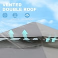 thumbnail image 6 of INTER HUT 10x10 Metal Patio Gazebo, Outdoor Gazebo Canopy Tent for Backyard with Mesh Privacy Curtains, 6 of 8