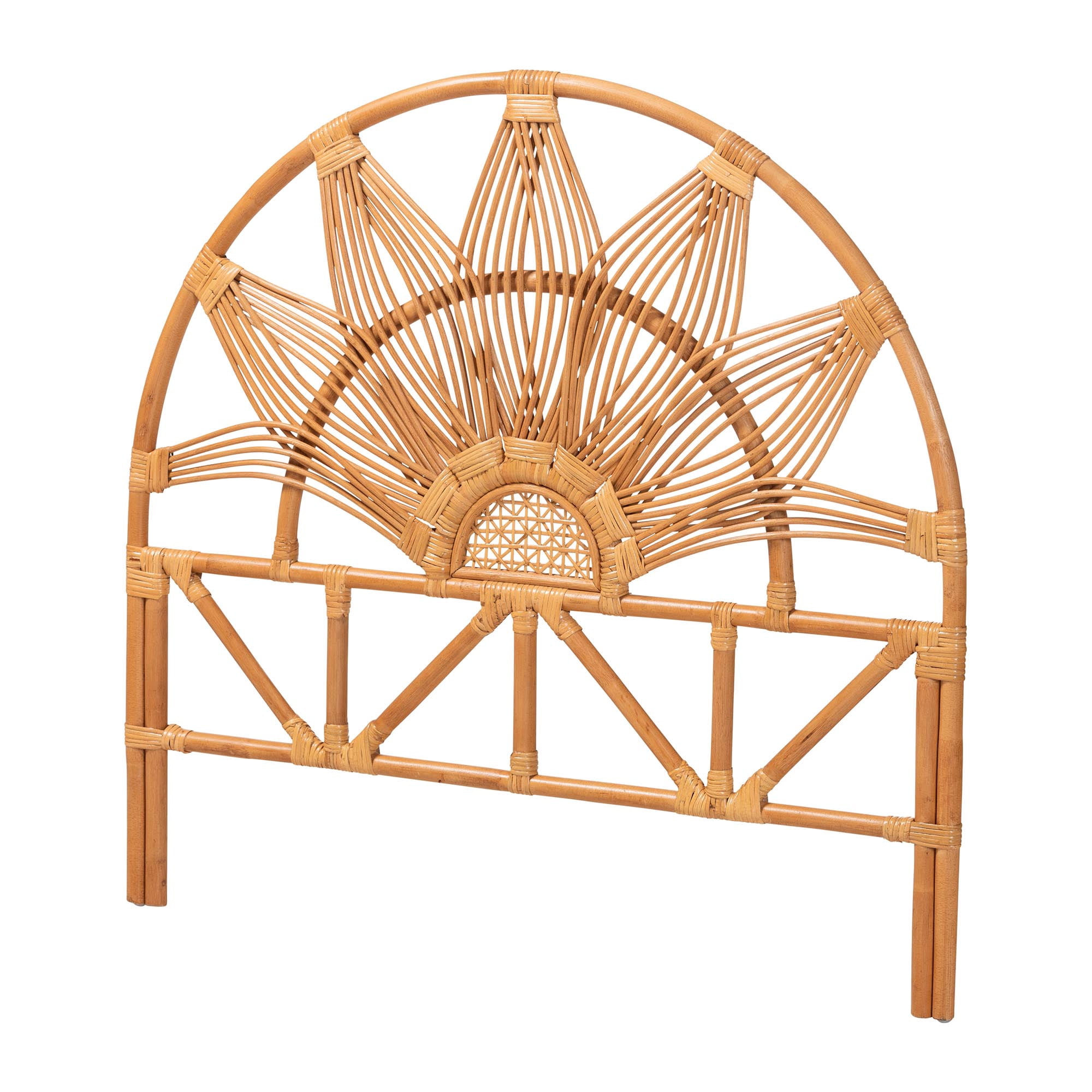bali & pari Jasmine Boho Standalone Headboard, Twin, Light Honey