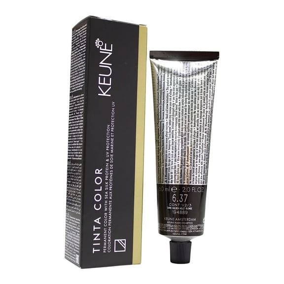 Keune Tinta Color 6.37 Permanent Color Dark Golden Violet Blonde 2 Oz