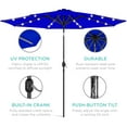 thumbnail image 6 of Best Choice Products 10ft Solar LED Lighted Patio Umbrella w/ Tilt Adjustment, UV-Resistant Fabric - Resort Blue, 6 of 8