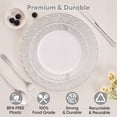 thumbnail image 6 of Daluvenix 350 Pcs Sliver Dinnerware Set, Sliver Plastic Plates with Sliver Lace Rim Design, Sliver Disposable Dinnerware Set for Wedding, Party and Graduation, 6 of 9