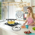 thumbnail image 4 of 6 Quart Stainless Steel Stockpot with Deep Fryer Basket, Induction Ready, Dishwasher Safe, 4 of 5