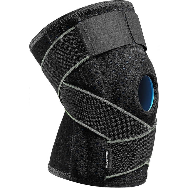Knee Brace With Side Stabilizers Patella Gel Pads For Knee Support