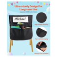 thumbnail image 4 of Chair Pockets for Classroom - 24 Pack - Black - 14 x 15 Inch Chairback Organizer with Name Tag - School Supplies for Kids - Kindergarten, 1st-6th Grade, 4 of 6