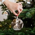 thumbnail image 2 of Personalized Pet Memorial Photo Ornament, Custom Dog or Cat Loss Keepsake, Forever in My Heart Pet Sympathy Gift, Pet Remembrance Christmas Ornament, 2 of 4