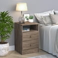 thumbnail image 2 of Prepac Astrid 2-Drawer Nightstand, Drifted Gray, 2 of 9