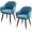 Blue, variant on LKJYER Stretch Curved Back Dining Chair Covers with Armrest, Accent Dining Chairs Covers Slipcovers with Arms, Swivel Armchair Cover Protector,Vanity Office Desk Chair