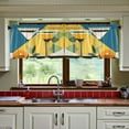 thumbnail image 3 of Yayeee Kitchen Curtains Tier Set of 2 Light Filtering 57"x36" Over Sink Window Panels, Yellow Glasses, 3 of 7
