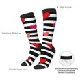 thumbnail image 6 of Fotbe Hearts And Lines1 print Women's Men's Novelty Crew Socks Cotton Socks Knee High Socks for Walking,Running,Nurses,Pregnancy, 6 of 8