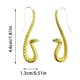 thumbnail image 4 of Pendientes dorados para mujer con diseño del zodiaco, joyería de moda, 4 of 8