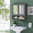 thumbnail image 1 of Costway Armario con Espejo de Pared con Puertas Dobles 3 Estantes 56 x 12,5 x 58 cm Gris, 1 of 10
