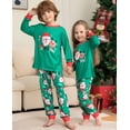thumbnail image 4 of Pijamas navideños a juego para toda la familia 2024 Nuevos pijamas verdes Estampado de Papá Noel Papá Noel Mamá y yo Disfraz navideño Ropa para perros, 4 of 5