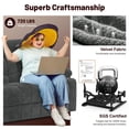 thumbnail image 6 of ODUMDUM Loveseat Recliner Sofa, Fabric Manual Pull Tab Reclining Loveseat with USB Charge Ports, Cup Holders, Recliner Love Seat Couches for Living Room, RV, Gray, 6 of 7