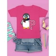 thumbnail image 3 of Penguin Varsity P - Cozy Mascot Emoji Graphic Youth's T-shirt, 3 of 4