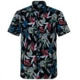 thumbnail image 4 of Camisas con gráficos de hojas y flores para hombre, ropa con estampado 3D, camisas hawaianas de playa, blusas Y2K de manga corta, ropa vintage, blusa con solapa, 4 of 5