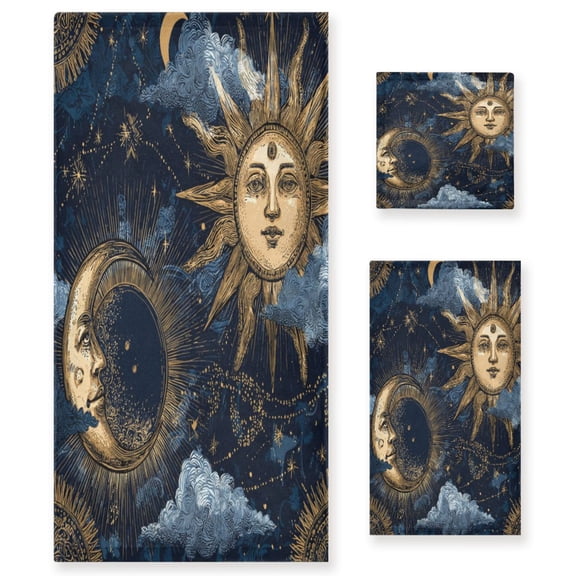 Three-Piece Towel Set Face Towel Towel Set Hand Towel Bath Towel Cotton Bath Towels Bath Towel Sets Hand Bath Towels Golden Sun