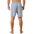 thumbnail image 3 of INSPIRE CHIC Men's Plaid Drawstring Waist Checked Pattern Lounge Pajama Shorts 34 Blue Gray, 3 of 5