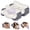 White with Dark Gray, variant on CONCETTA Contour Memory Foam Pillow,Includes Pillowcase, Ergonomic Neck and Shoulder Support Pillow for Side and Back Sleepers, Queen Size