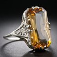 thumbnail image 4 of Geometric Hollow Carved Alloy Ring Eye Catching Electroplated For Women Everyday Wear Fashion Jewelry Gift Gems, 4 of 6